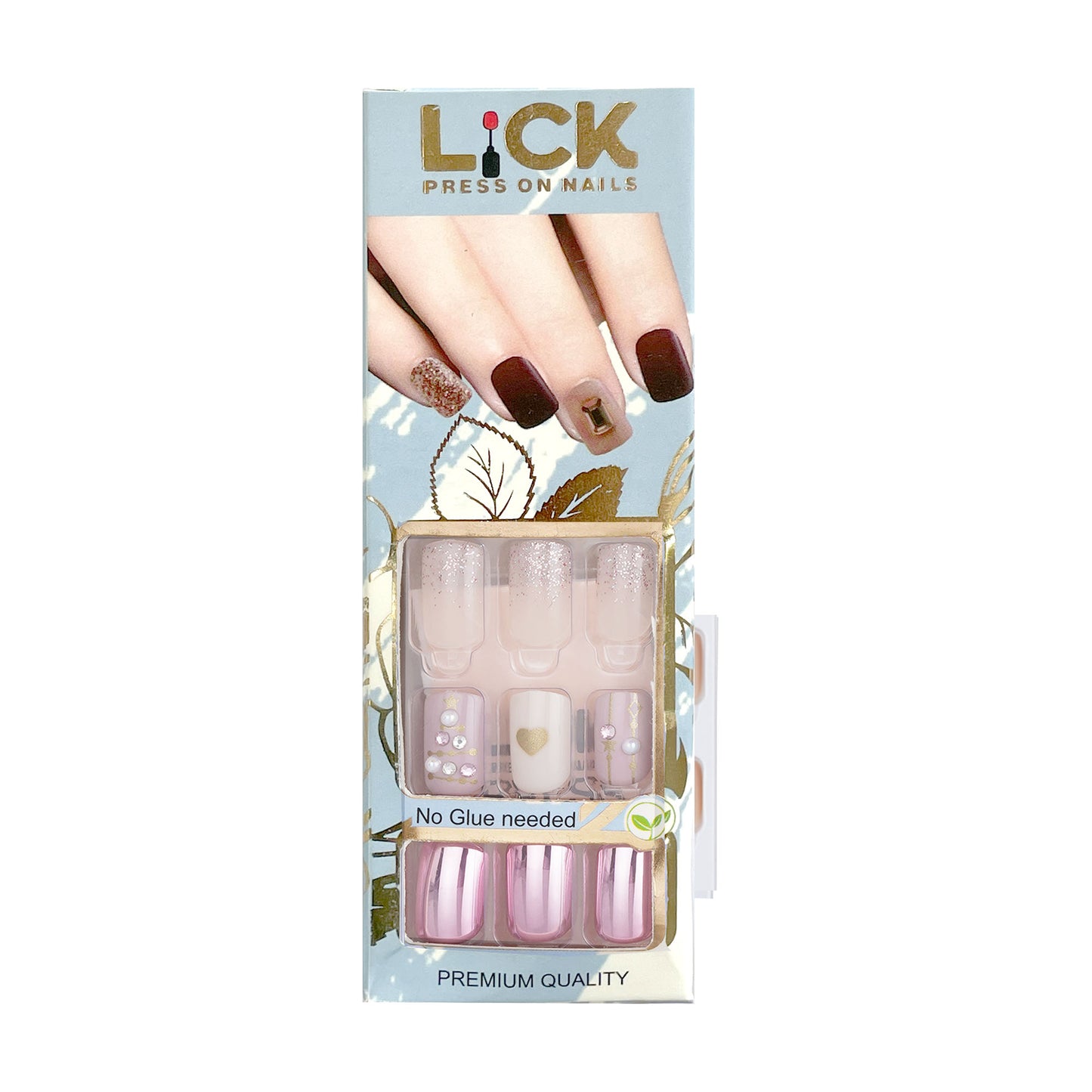 Lick Nail Glitter French nail tips