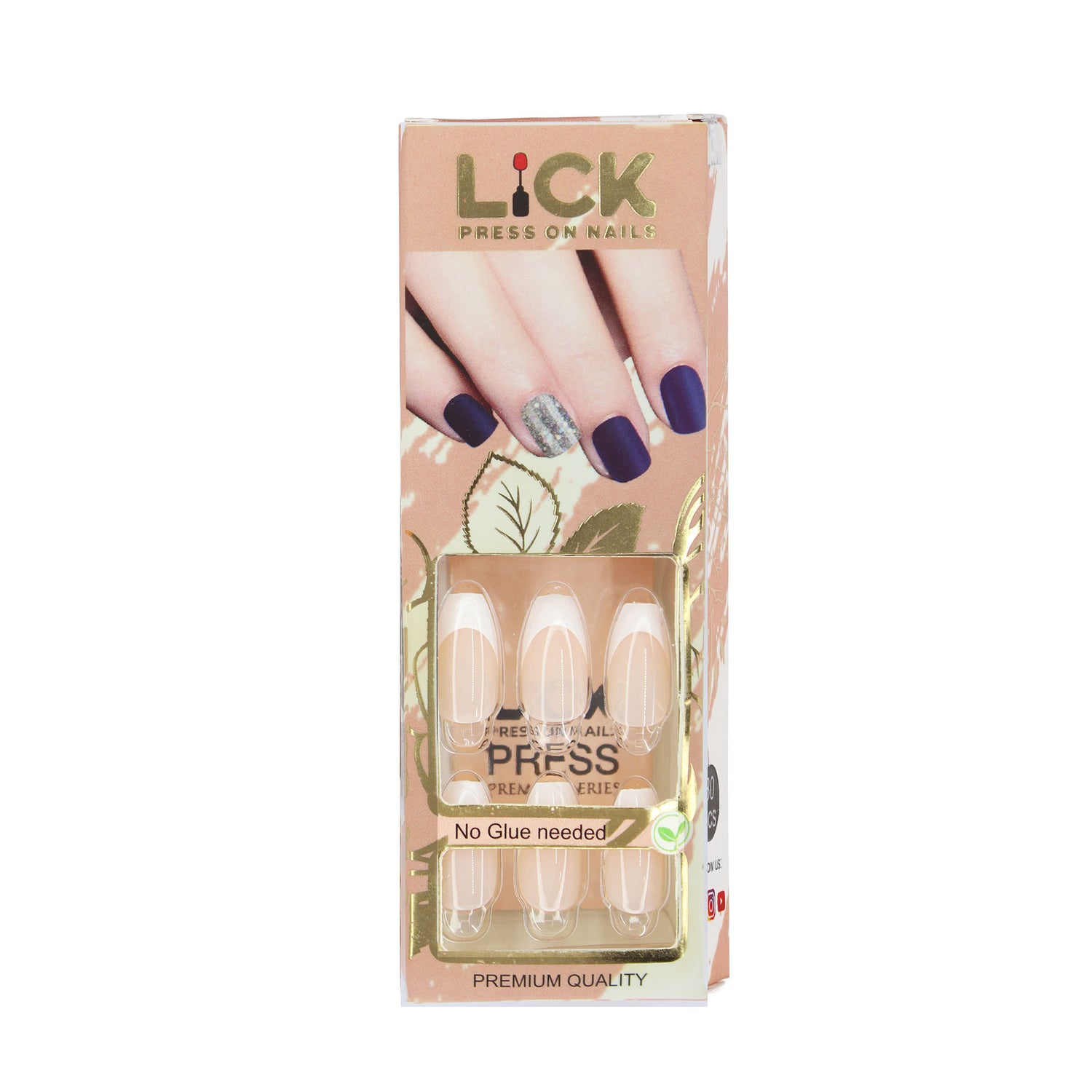Lick nail classic French