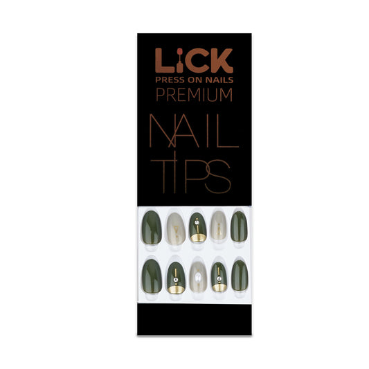 Lick Nail Green French Manicure