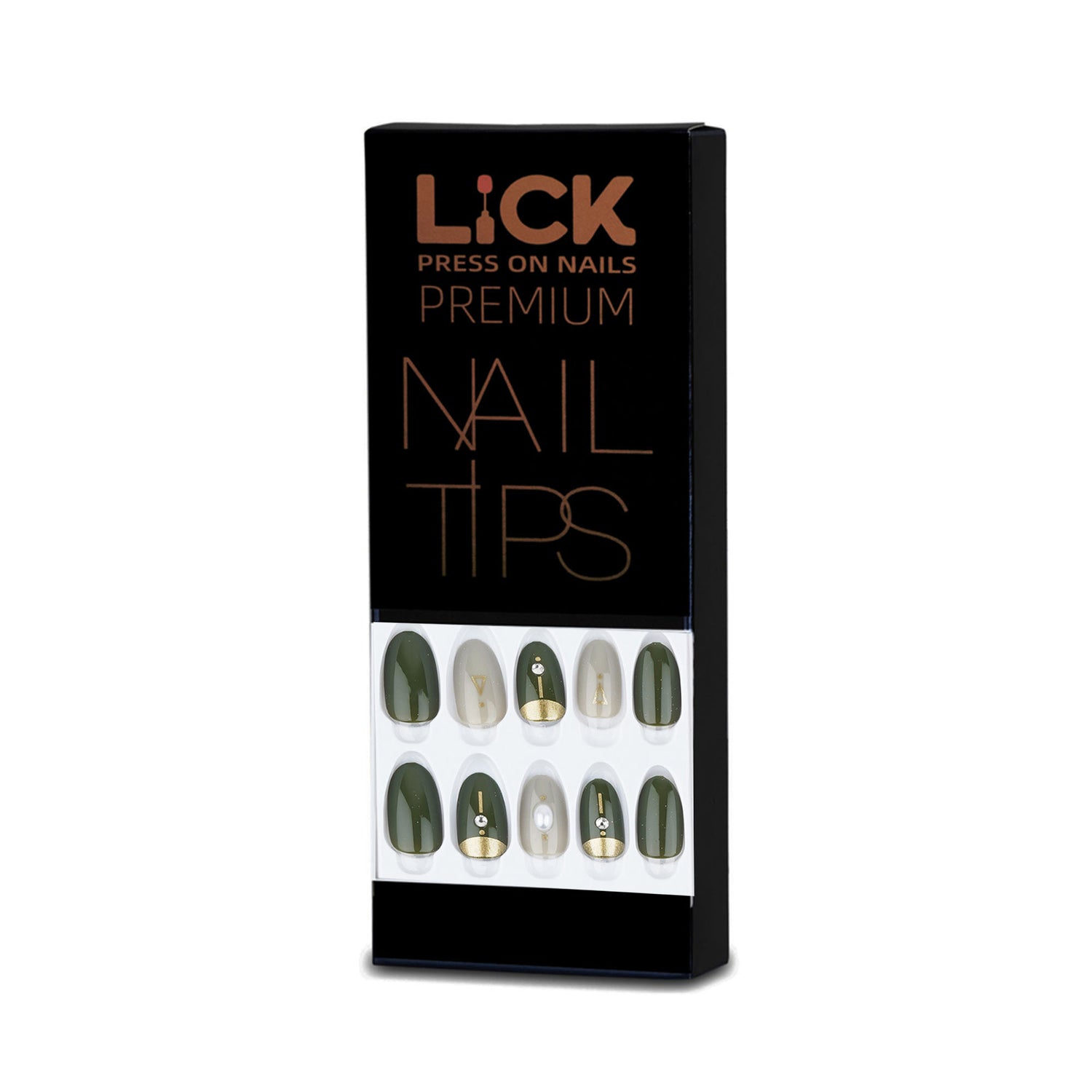 Lick Nail Green French Manicure