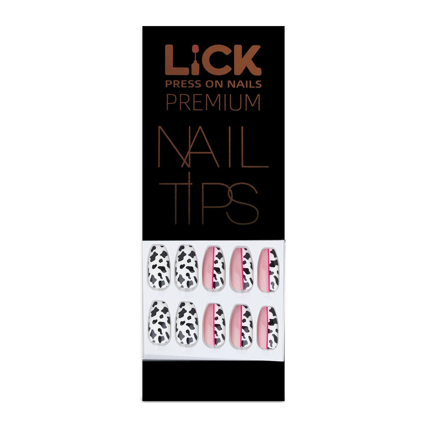 Lick nail cow print 