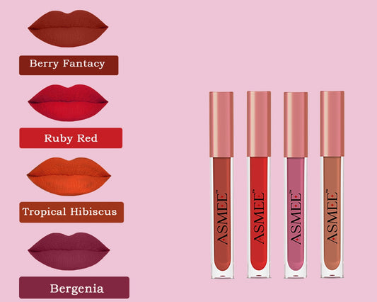 Asmee - Combo of Four liquid lipsticks