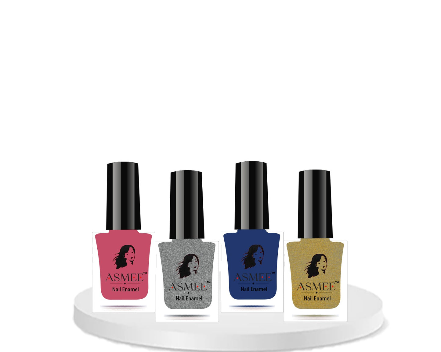 Asmee Combo of 4 Classic Nail Polish