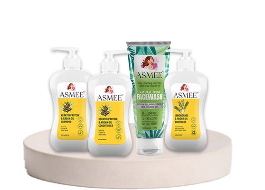 Asmee Hamper - Shampoo, Conditioner, Bodywash, Facewash